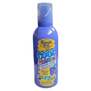 VTG 90s Banana Boat Cool Colorz Foaming Sunscreen 8 oz Groovy Grape‎ 30 SPF Prop